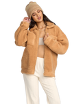 The Billabong Womens Resound Sherpa Jacket in Dusty Trails