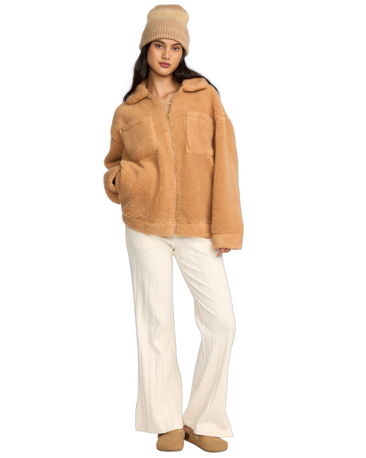 The Billabong Womens Resound Sherpa Jacket in Dusty Trails