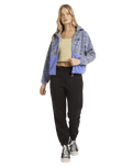 The Billabong Womens Adventure Division Rock Jetty Zip Fleece Jacket in Iris