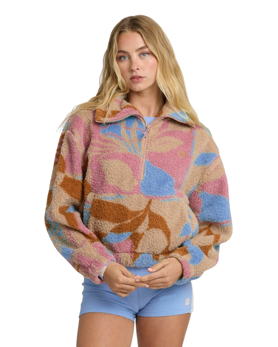 Barra 1/2 Zip Fleece Jacket in Oatmeal