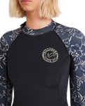 The Billabong Womens Spring Fever Natural 2/2mm Back Zip Spring Wetsuit in Black Pebble