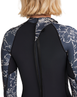 The Billabong Womens Spring Fever Natural 2/2mm Back Zip Spring Wetsuit in Black Pebble