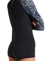 The Billabong Womens Spring Fever Natural 2/2mm Back Zip Spring Wetsuit in Black Pebble