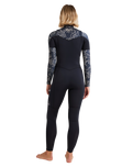 The Billabong Womens Salty Dayz Natural 3/2mm Chest Zip Wetsuit in Black Pebble