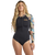 Salty Dayz Natural Front Zip Spring Wetsuit in Black Tropical