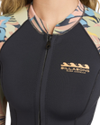 Salty Dayz Natural Front Zip Spring Wetsuit in Black Tropical