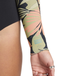 Salty Dayz Natural Front Zip Spring Wetsuit in Black Tropical