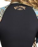 Salty Dayz Natural Front Zip Spring Wetsuit in Black Tropical