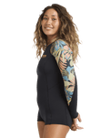 Spring Fever Natural 2/2mm Back Zip Spring Wetsuit in Black Tropical
