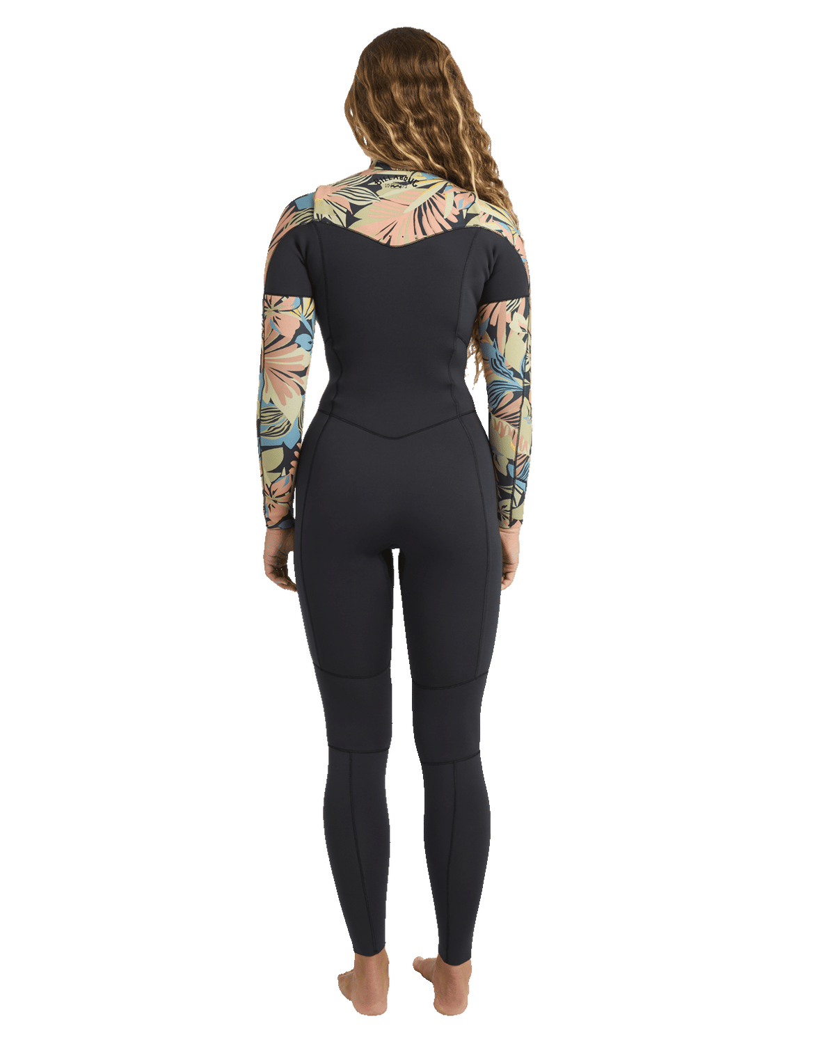 Salty Dayz 3/2mm Chest Zip Wetsuit in Black Tropical