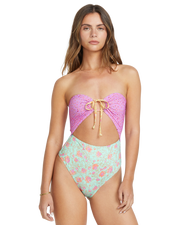 The Billabong Womens Folk Story Andrew One Piece Swimsuit in Multi