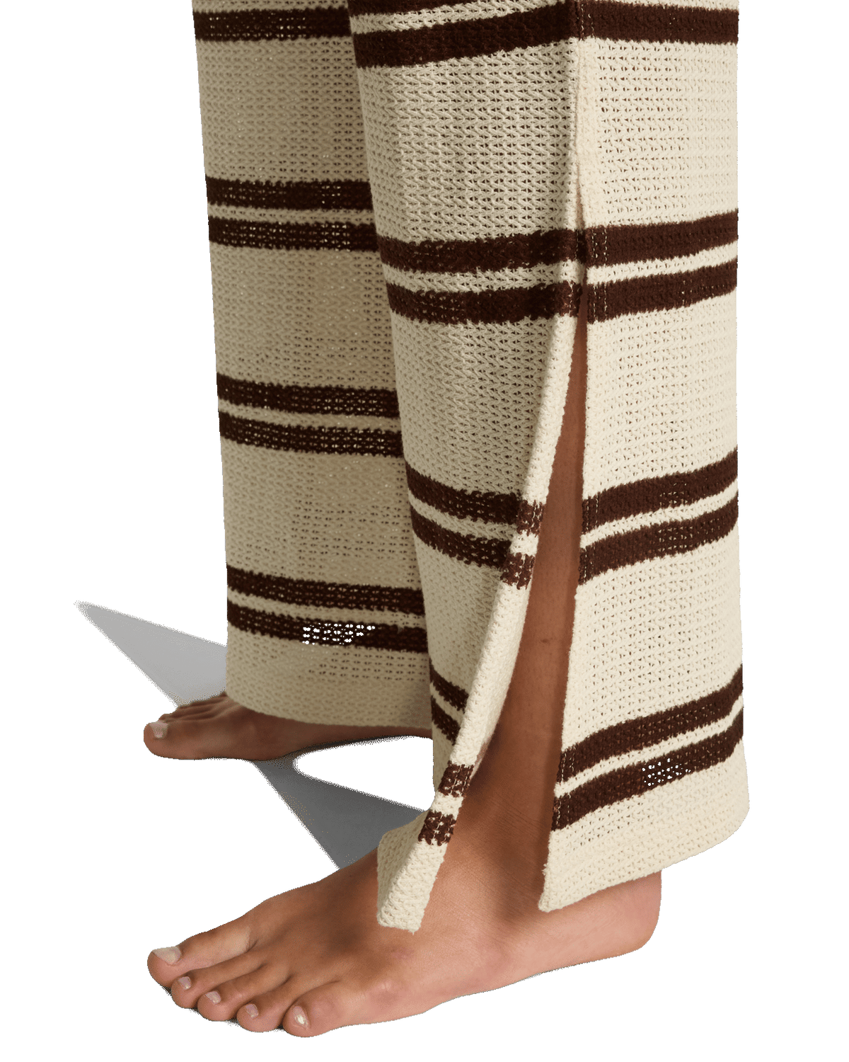 Hot Stripe Trousers in Teak