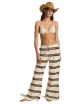 Hot Stripe Trousers in Teak