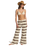 Hot Stripe Trousers in Teak