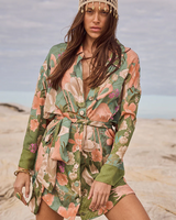 Floridian Shirt Dress in Sage