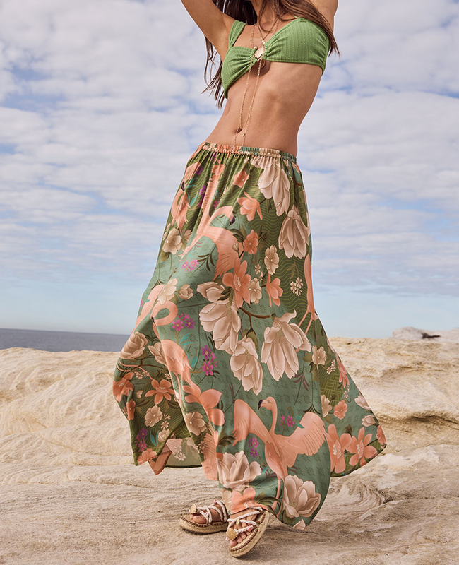 The Spell Womens Floridian Maxi Skirt in Sage