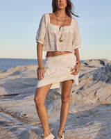 The Spell Womens Maiden Lace Mini Skirt in Antique White