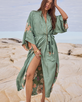 The Spell Womens Floridian Reversible Robe in Sage