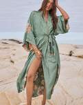 The Spell Womens Floridian Reversible Robe in Sage