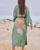 The Spell Womens Floridian Reversible Robe in Sage