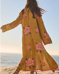 The Spell Womens Coastal Granny Maxi Cardigan in Mustard