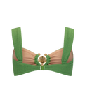 Playa Bandeau Bikini Top in Palm