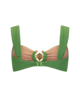 Playa Bandeau Bikini Top in Palm