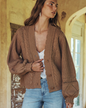 The Spell Womens Mulberry Knit Cardigan in Toasted Almond