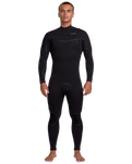 The Quiksilver Mens Marathon Sessions 5/4/3mm Chest Zip Wetsuit in Black
