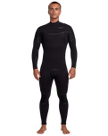 The Quiksilver Mens Marathon Sessions 5/4/3mm Chest Zip Wetsuit in Black