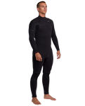 The Quiksilver Mens Marathon Sessions 5/4/3mm Chest Zip Wetsuit in Black