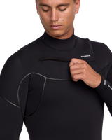 The Quiksilver Mens Marathon Sessions 5/4/3mm Chest Zip Wetsuit in Black