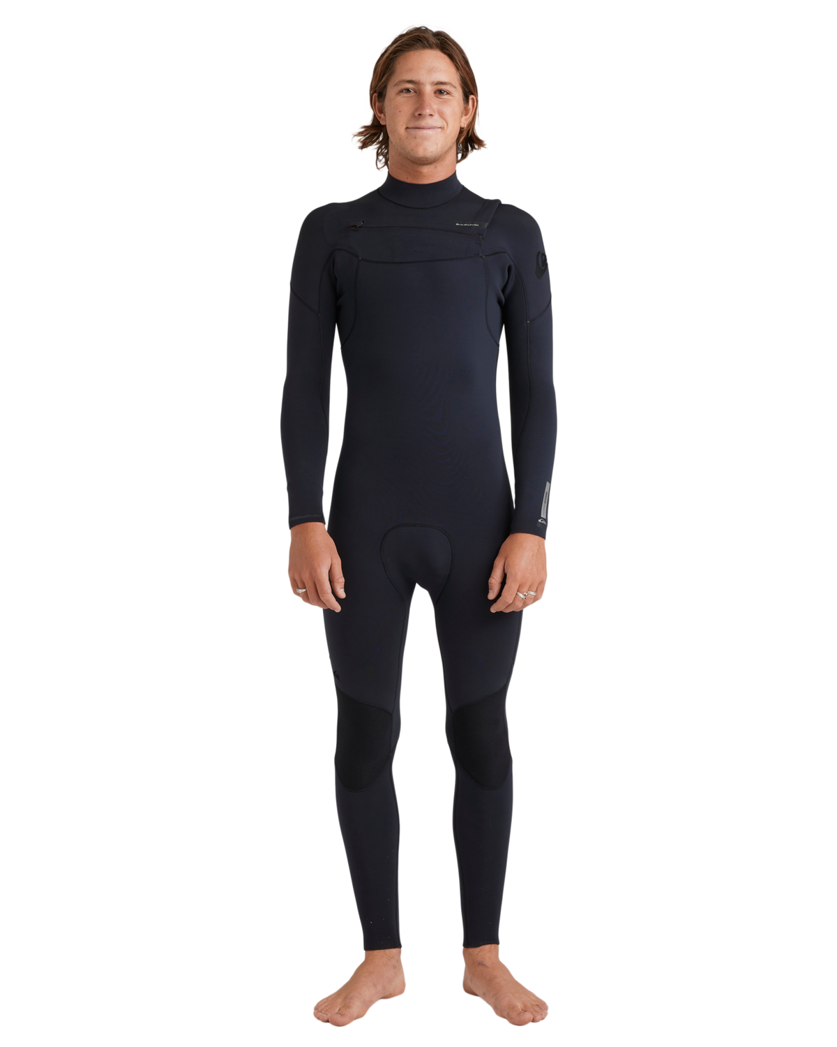 The Quiksilver Mens Everyday Sessions 5/4/3mm Chest Zip Wetsuit in Black