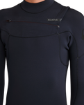 The Quiksilver Mens Everyday Sessions 5/4/3mm Chest Zip Wetsuit in Black