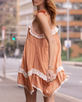 Poison Peach Dress in Rose