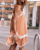 Poison Peach Dress in Rose