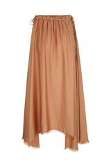 Poison Peach Maxi Skirt in Rose