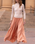 Poison Peach Maxi Skirt in Rose