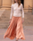 Poison Peach Maxi Skirt in Rose
