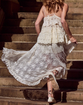 Labyrinth Lace Maxi Skirt in Cloud Cream