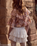 Labyrinth Lace Mini Skirt in Cloud Cream