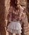 Labyrinth Lace Mini Skirt in Cloud Cream