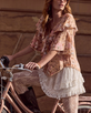 Labyrinth Lace Mini Skirt in Cloud Cream