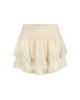 Labyrinth Lace Mini Skirt in Cloud Cream