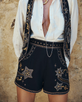 The Spell Womens Night Sky Shorts in Midnight