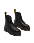 The Dr Martens Womens Jadon III Pisa Leather Platform Boots in Black Pisa