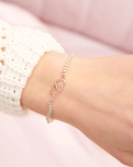 A Little Beautiful Friend Bracelet in Silver & Rose Gold