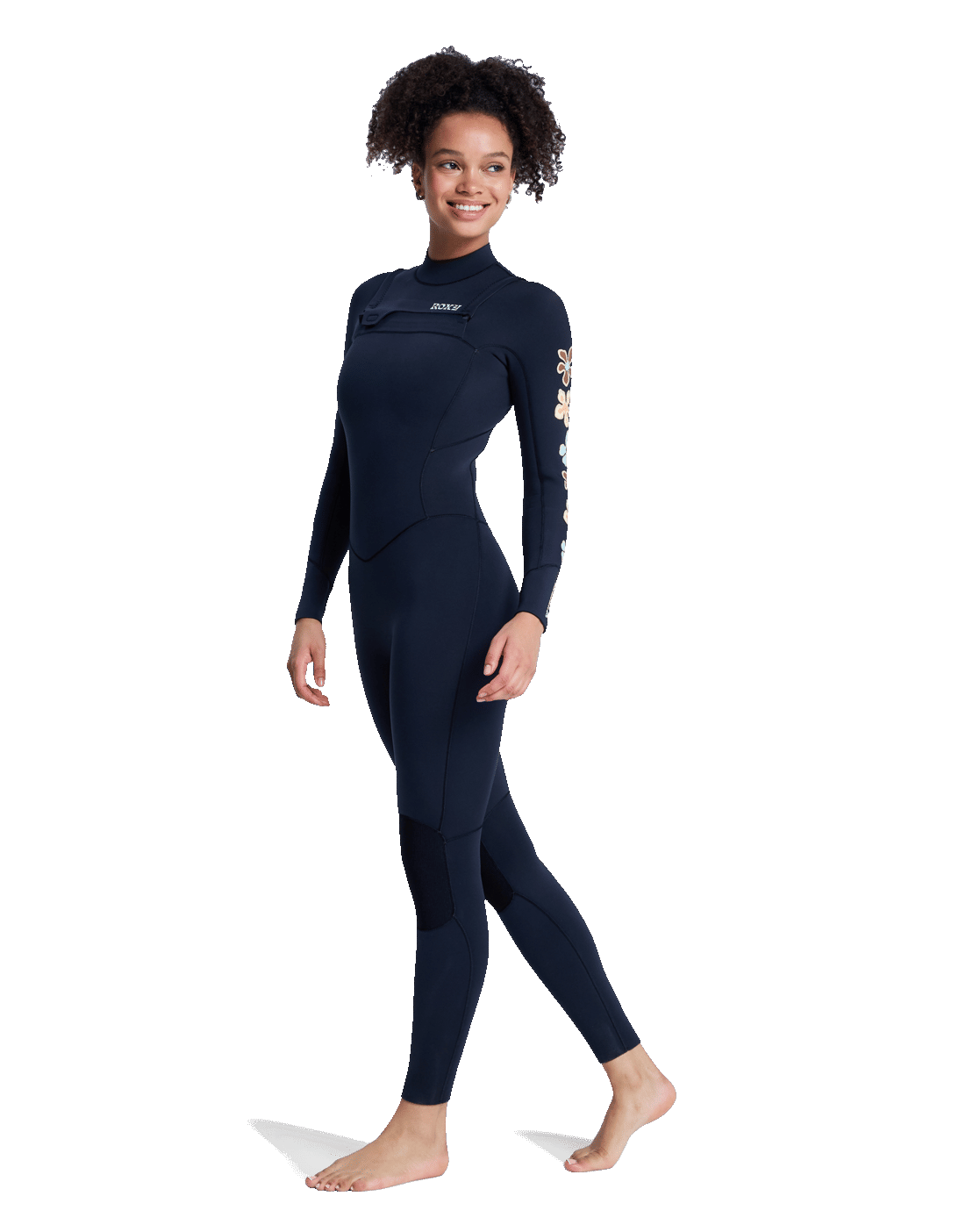 Swell Natural 3/2mm Front Zip Wetsuit in Flower