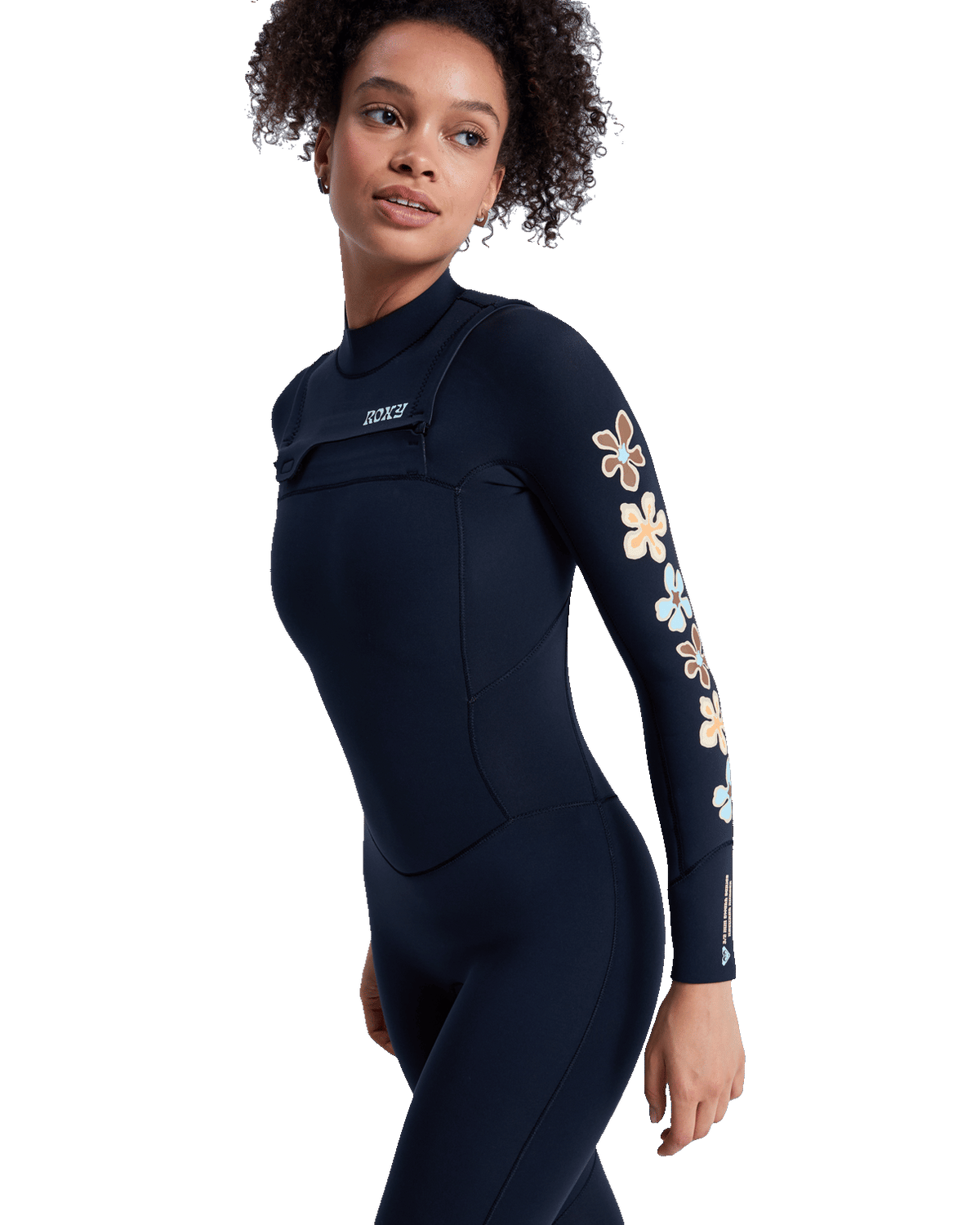 Swell Natural 3/2mm Front Zip Wetsuit in Flower