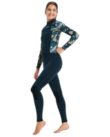 Swell Series Natural 5/4mm Chest Zip Wetsuit in Black Floral